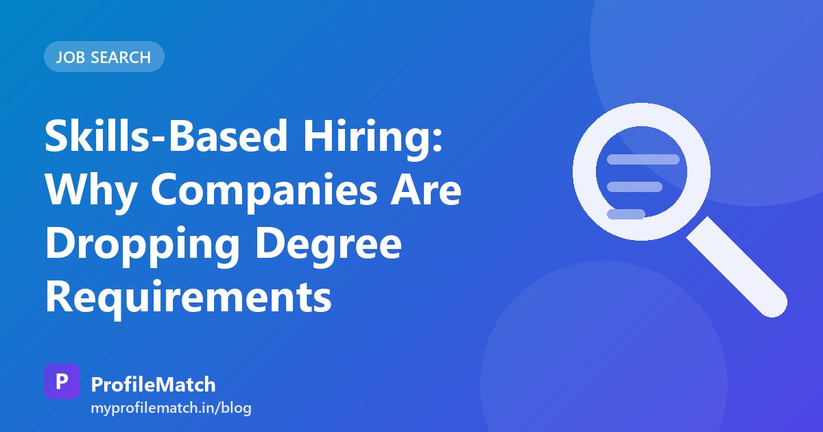 Cover illustration for the article: Skills-Based Hiring: Why Companies Are Dropping Degree Requirements
