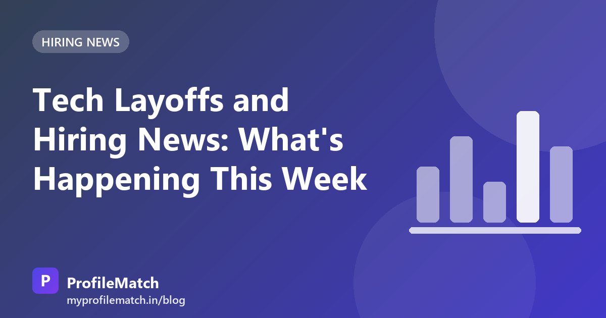 Cover illustration for the article: Tech Layoffs and Hiring News: What's Happening This Week