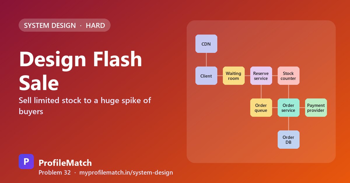 Cover illustration: Design a Flash Sale: Limited Stock vs a Wall of 10M Buyers