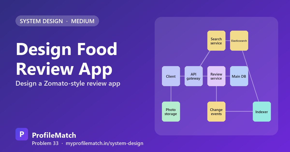 Cover illustration: Design a Food Review App: Geo Search, Ratings and Photos