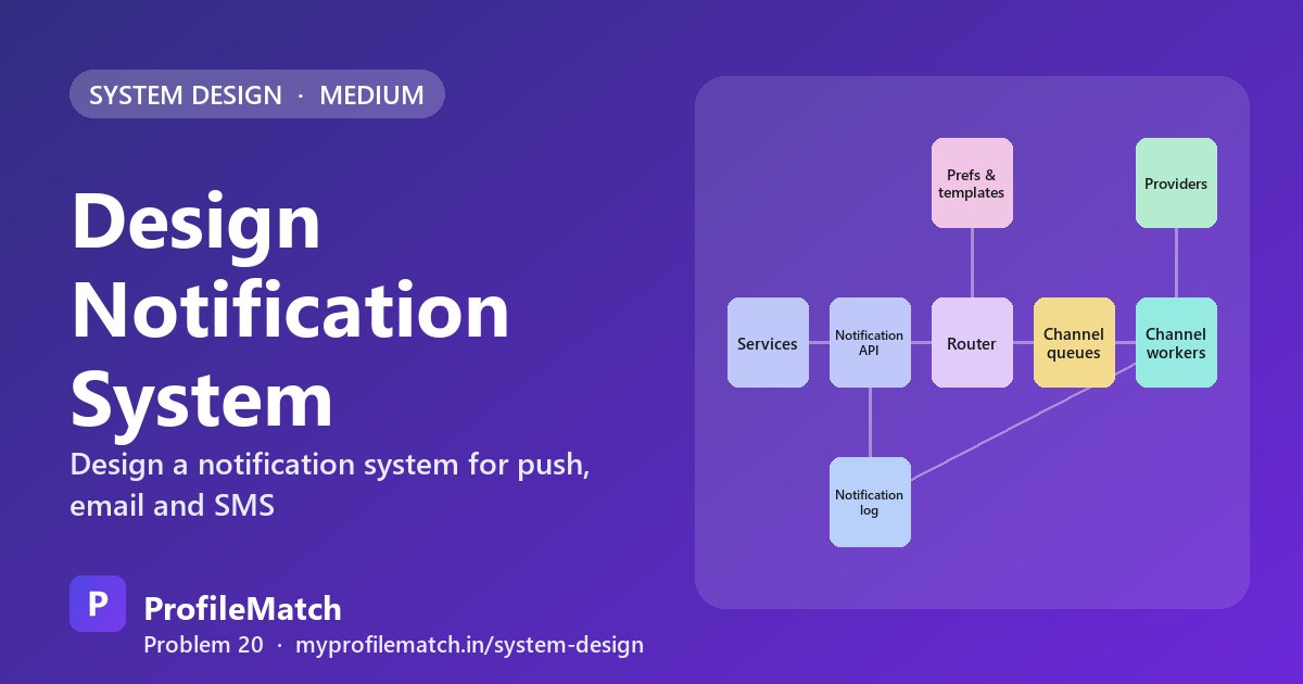 Cover illustration: Design a Notification System: Push, Email and SMS Without Duplicates