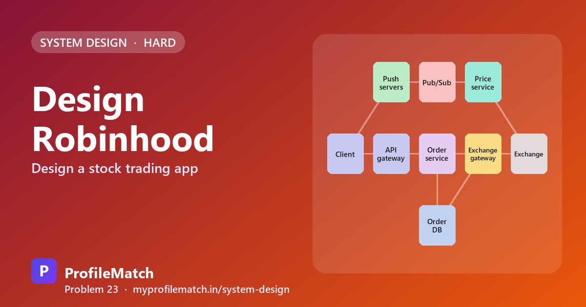 Cover illustration: Design Robinhood: A Stock Trading App with Live Prices and Safe Orders