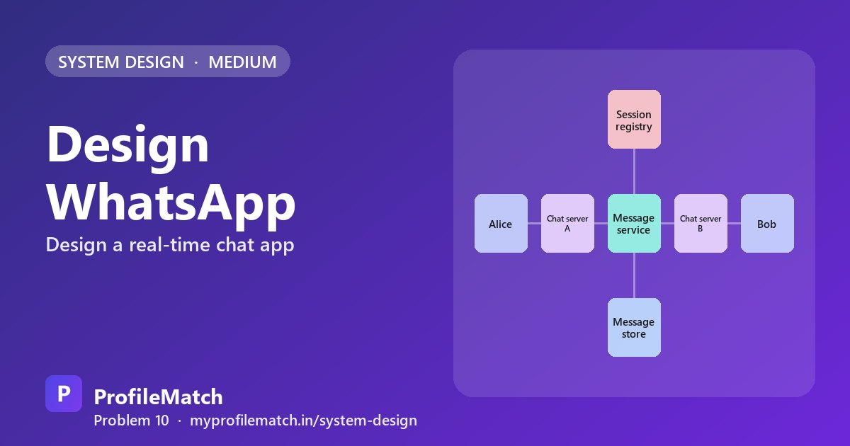 Cover illustration: Design WhatsApp: Real-Time Chat, Offline Delivery and Group Messages