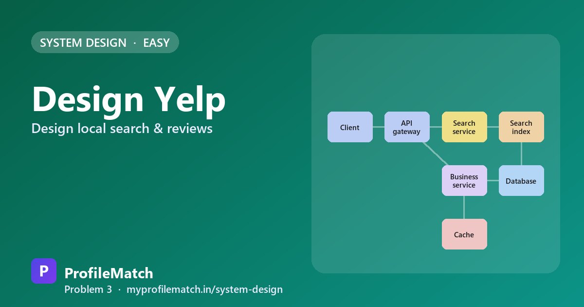 Cover illustration: Design Yelp: Local Business Search with Geo Queries and Reviews